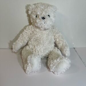 TOYS R US Teddy Bear Plush White 2014 Stuffed Animal Curly “15” Retro Retired